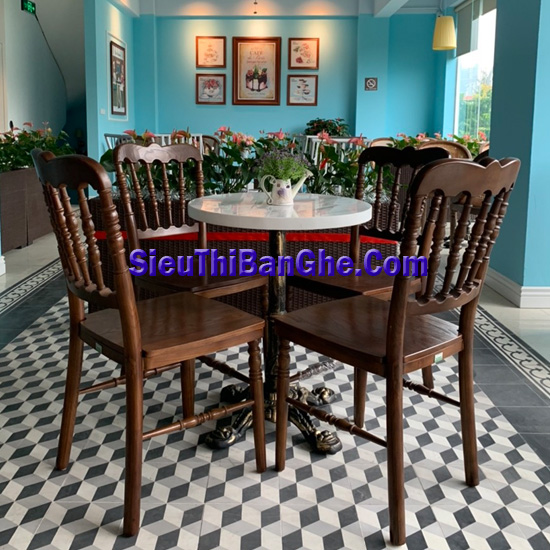 Bàn ghế caffe gỗ