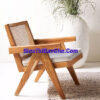 Sofa gỗ lưng mây Pierre Jeanneret